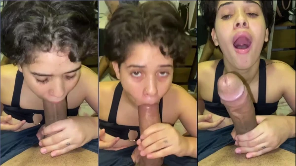 Vídeo porno de Fadynha practicando una caliente follada oral sobre una gran polla