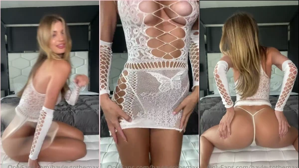 El vídeo filtrado de Hayley Maxfield en provocativa lencería de rejilla