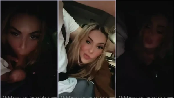 Se filtró vídeo de Olivia Mae haciendo una mamada en un coche