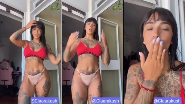 Vídeo provocativo en el dormitorio de Clara Kush en Onlyfans