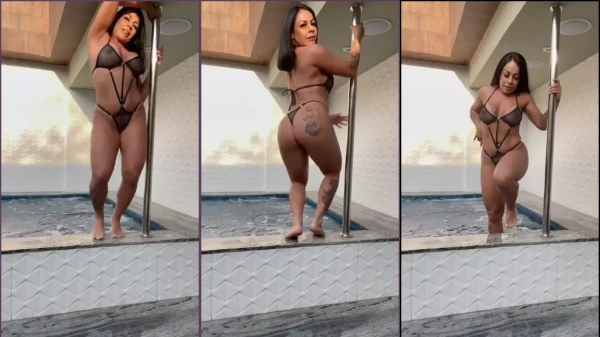 Melissa Pitanga seduce al cliente mientras baila en barra en el motel