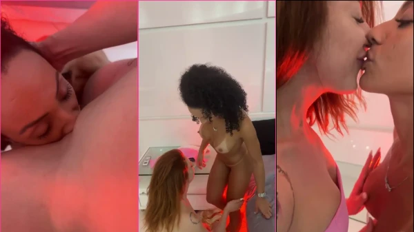 Bruna Freitas follando oralmente caliente con la pelirroja en un trío