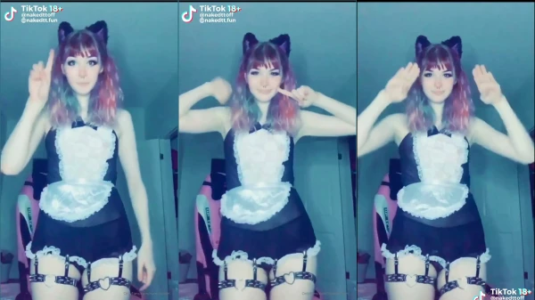 KittenWithDabs mostrando su cuerpo en TikTok