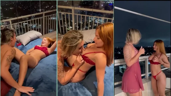 La milf Lilika Teixeira y la pelirroja Brida Nunes fueron captadas besándose en un momento súper sexy de sexo lésbico