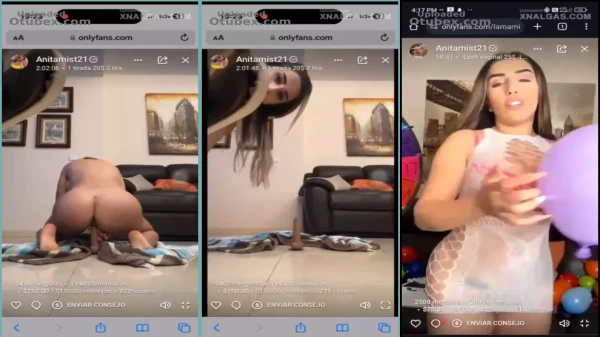 Anita se muestra en video en vivo masturbándose