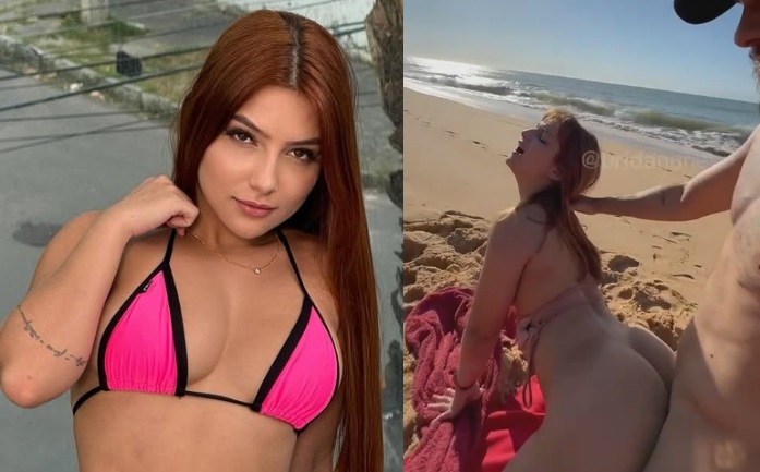 Brida Nunes muestra su privacidad en una playa pública en un video amateur en Xvideos