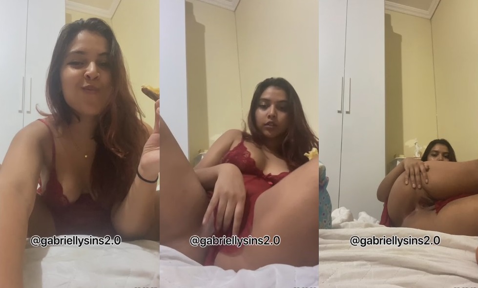 Gabrielly Sins fue captada en internet mostrando su coño luciendo un sexy outfit