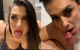 Jessica Sampaio haciendo travesuras, practicando sexo oral y teniendo sexo en el baño